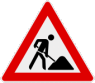 Achtung Baustellenschild